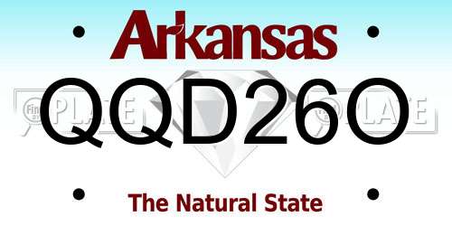QQD26O Arkansas License Plate