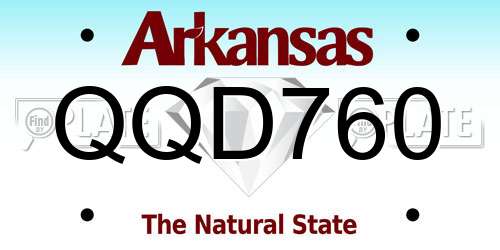 QQD760 Arkansas License Plate