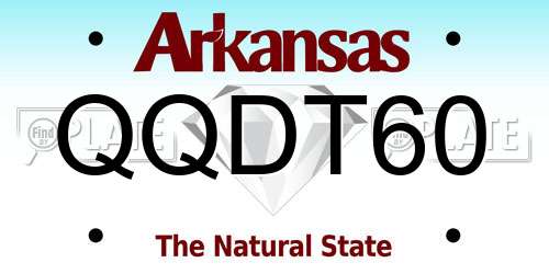 QQDT60 Arkansas License Plate