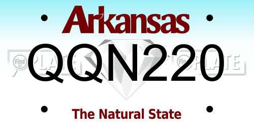 QQN220 Arkansas License Plate