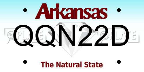 QQN22D Arkansas License Plate