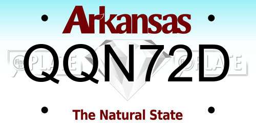 QQN72D Arkansas License Plate