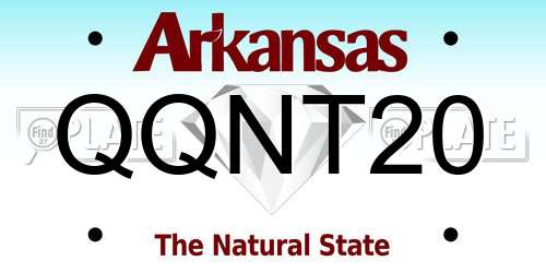 QQNT20 Arkansas License Plate