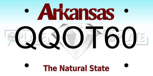 QQOT60 Arkansas License Plate