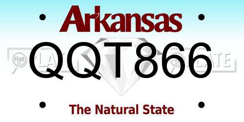 QQT866 Arkansas License Plate