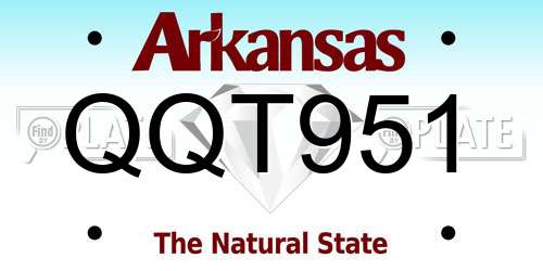 QQT951 Arkansas License Plate