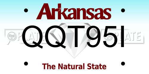 QQT95I Arkansas License Plate