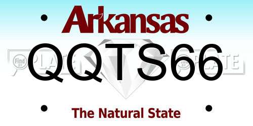 QQTS66 Arkansas License Plate