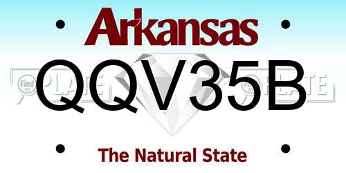 QQV35B Arkansas License Plate
