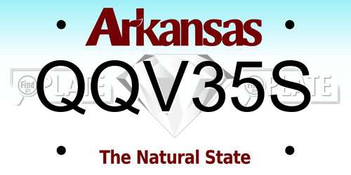 QQV35S Arkansas License Plate