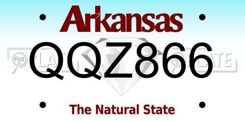 QQZ866 Arkansas License Plate