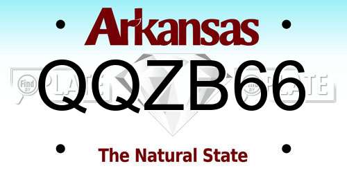 QQZB66 Arkansas License Plate