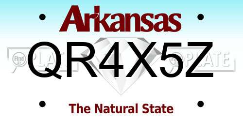 QR4X5Z Arkansas License Plate