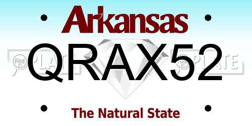 QRAX52 Arkansas License Plate