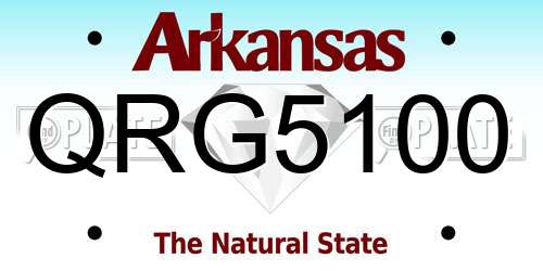 QRG5100 Arkansas License Plate