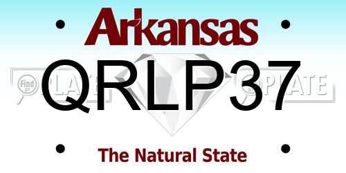 QRLP37 Arkansas License Plate