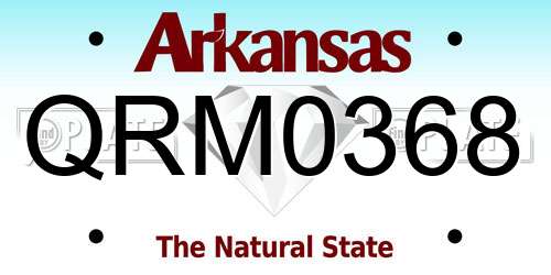 QRM0368 Arkansas License Plate