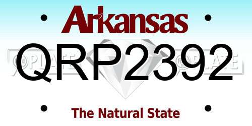 QRP2392 Arkansas License Plate