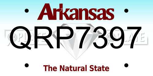 QRP7397 Arkansas License Plate