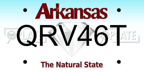 QRV46T Arkansas License Plate