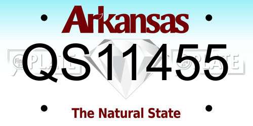 QS11455 Arkansas License Plate
