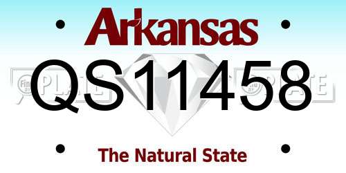 QS11458 Arkansas License Plate