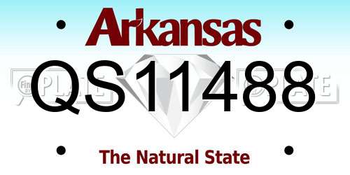 QS11488 Arkansas License Plate