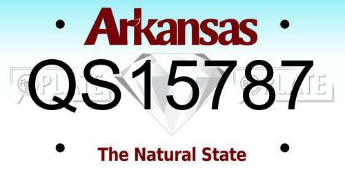 QS15787 Arkansas License Plate