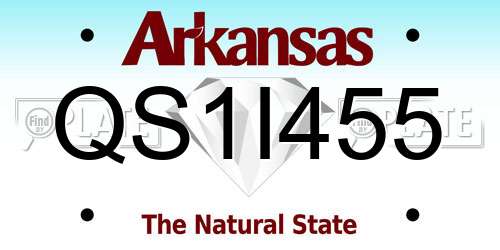 QS1I455 Arkansas License Plate