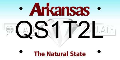 QS1T2L Arkansas License Plate