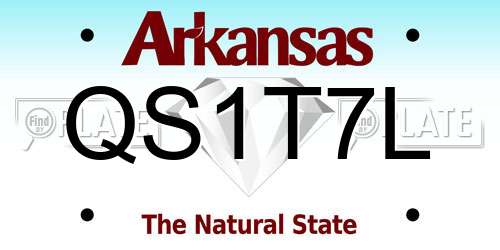 QS1T7L Arkansas License Plate
