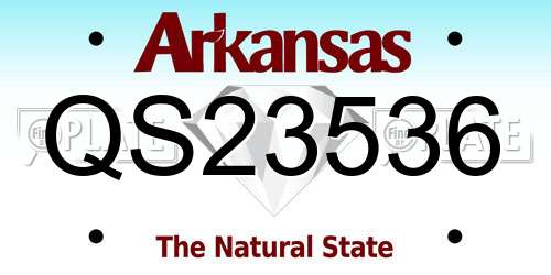QS23536 Arkansas License Plate