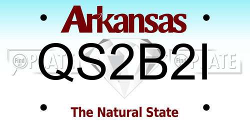 QS2B2I Arkansas License Plate