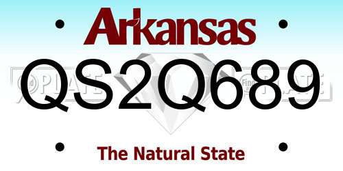QS2Q689 Arkansas License Plate