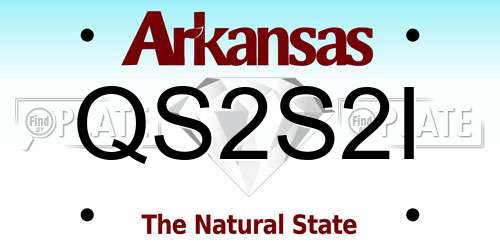 QS2S2I Arkansas License Plate