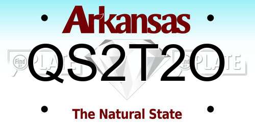 QS2T2O Arkansas License Plate