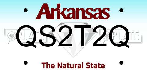 QS2T2Q Arkansas License Plate