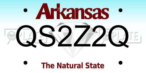 QS2Z2Q Arkansas License Plate