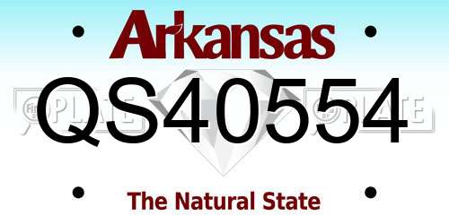 QS40554 Arkansas License Plate