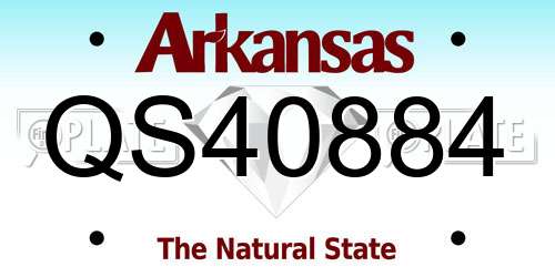 QS40884 Arkansas License Plate