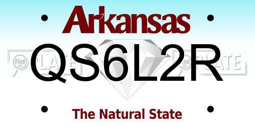QS6L2R Arkansas License Plate