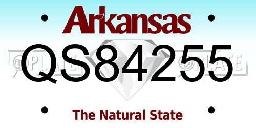 QS84255 Arkansas License Plate