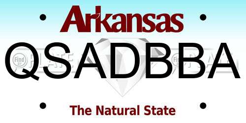QSADBBA Arkansas License Plate