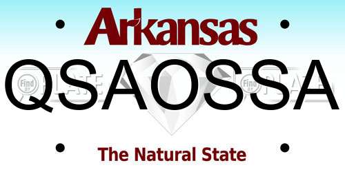 QSAOSSA Arkansas License Plate