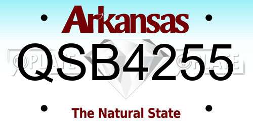 QSB4255 Arkansas License Plate