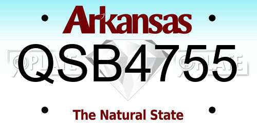 QSB4755 Arkansas License Plate