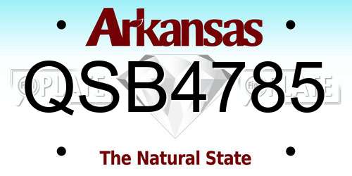 QSB4785 Arkansas License Plate