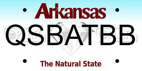 QSBATBB Arkansas License Plate
