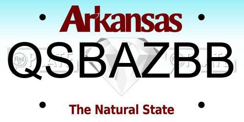 QSBAZBB Arkansas License Plate