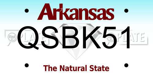 QSBK51 Arkansas License Plate